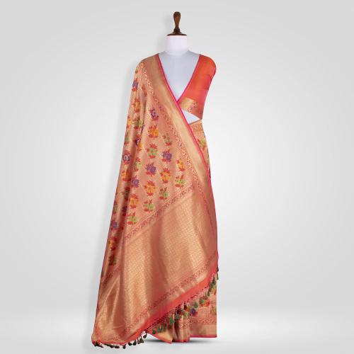 10977-Saree-Silk-Multi-Flower-Buta-2 copy
