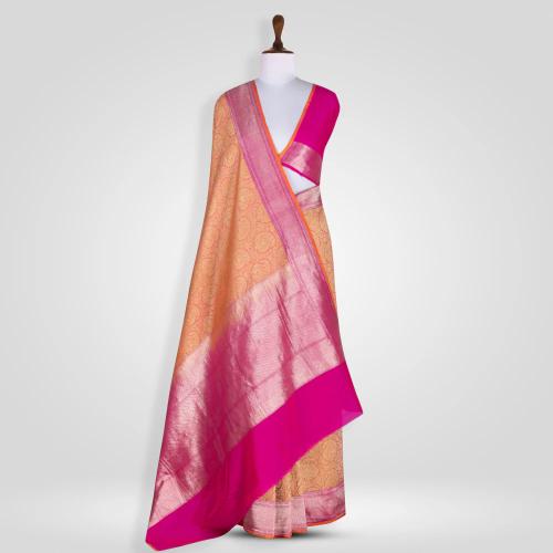 9047-Saree-Silk-Brocade-Jaal-Orange-2_1426x copy